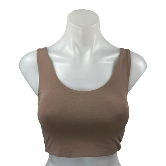 Aritzia Tops - Aritzia Babaton Women's Brown Tan Sleeveless Scoop Neck Crop Tank Top Size S